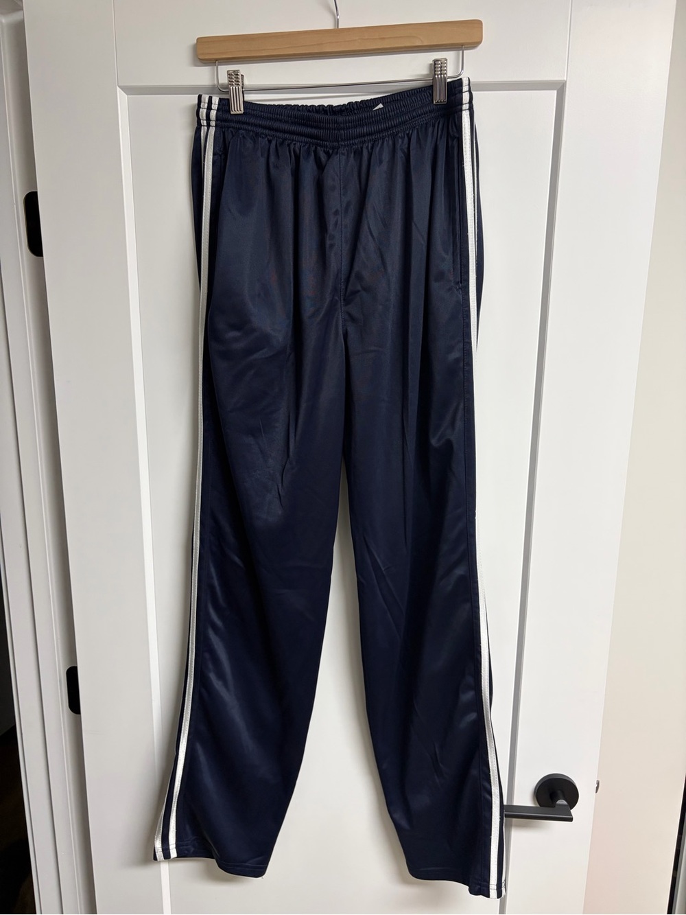 Vintage Conversion Performance Track Pants XL Navy White Stripe Y2K